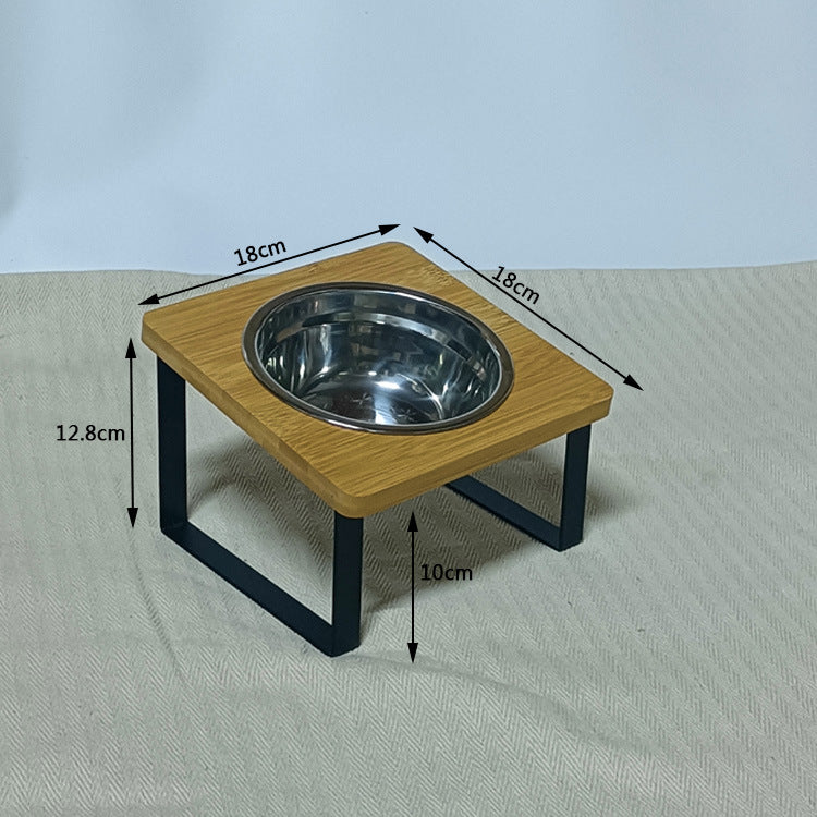Tigela para animais de estimação anti-tombamento tigela para cães gato altura elevada tigela para cães de aço inoxidável grande capacidade proteção para o pescoço perna alta tigela de comida de grande diâmetro