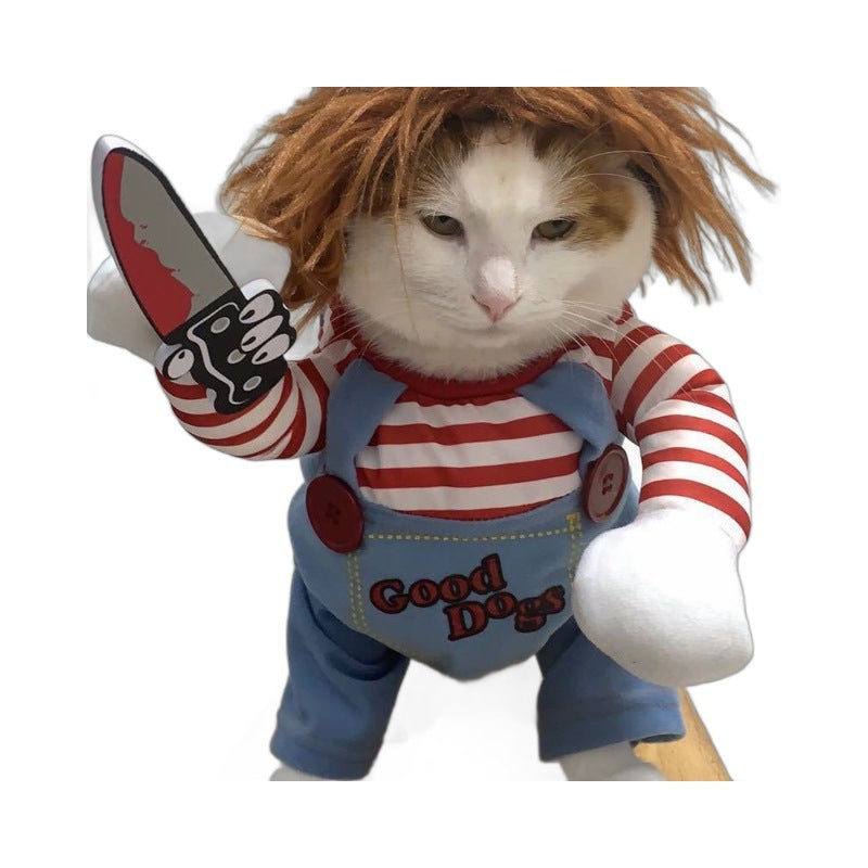 Roupas de transformação para cães e gatos pequenos e médios da Amazon para o Halloween, roupas para animais de estimação, suprimentos para roupas de gato e cachorro.