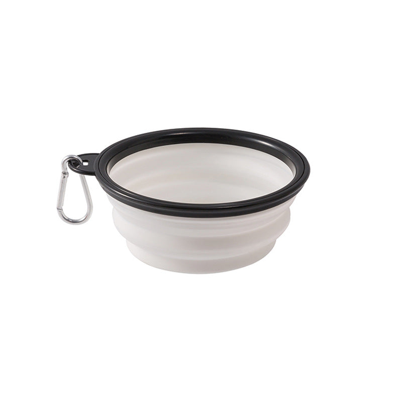 Suprimentos para animais de estimação tigela de comida dois em um tigela de água para cães tigela dobrável de silicone portátil tigela retrátil para viagem ao ar livre