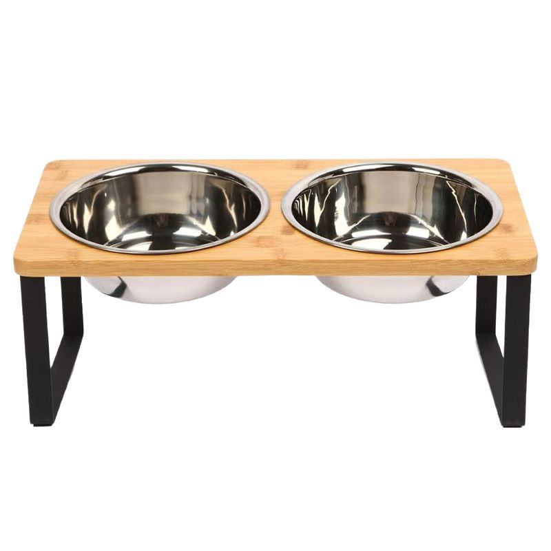 Tigela para animais de estimação anti-tombamento tigela para cães gato altura elevada tigela para cães de aço inoxidável grande capacidade proteção para o pescoço perna alta tigela de comida de grande diâmetro