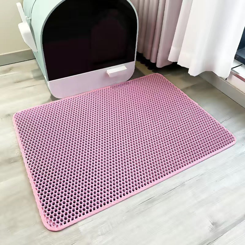 Tapete de lixo para gatos em EVA espesso de camada dupla, lavável, anti-respingos, caixa de lixo para gatos, suprimentos para gatos