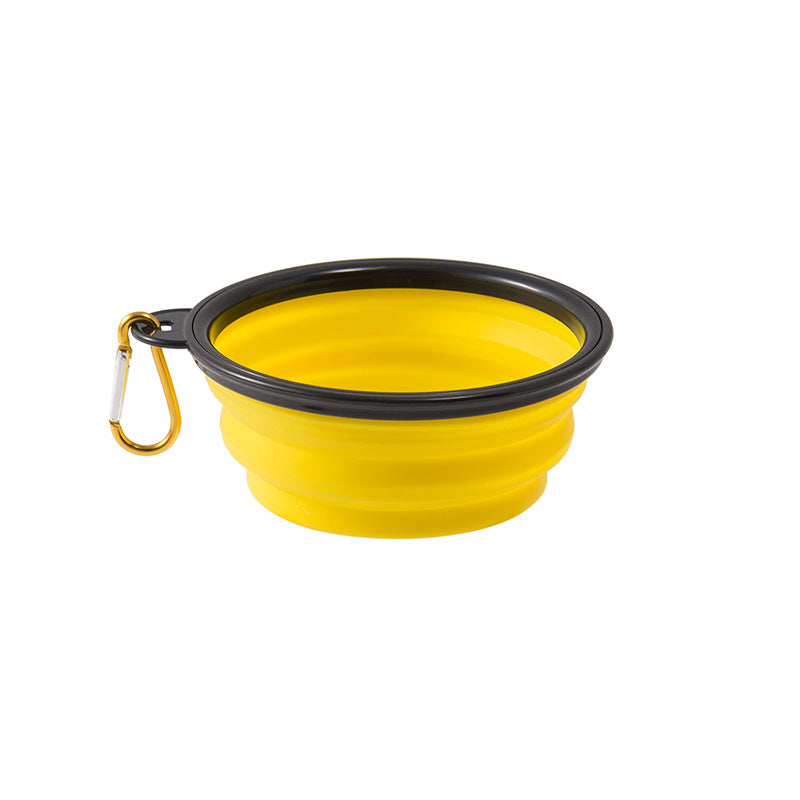 Suprimentos para animais de estimação tigela de comida dois em um tigela de água para cães tigela dobrável de silicone portátil tigela retrátil para viagem ao ar livre
